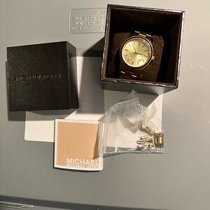 Michael Kors Men's Gold Watch with Black Box